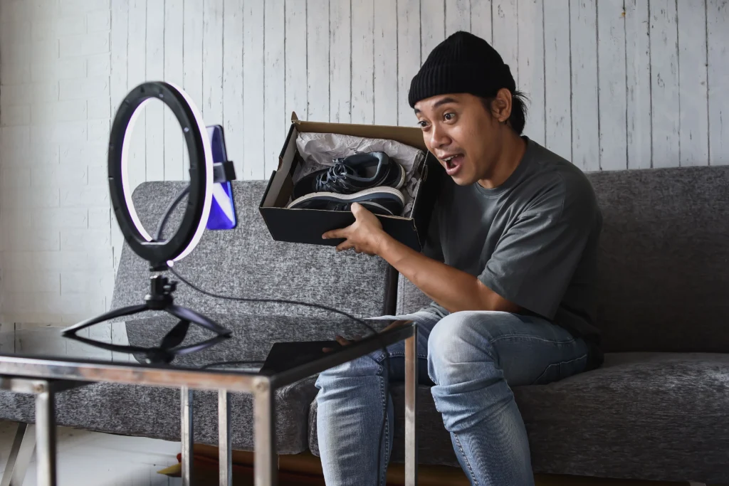 influencer marketing showing shoes